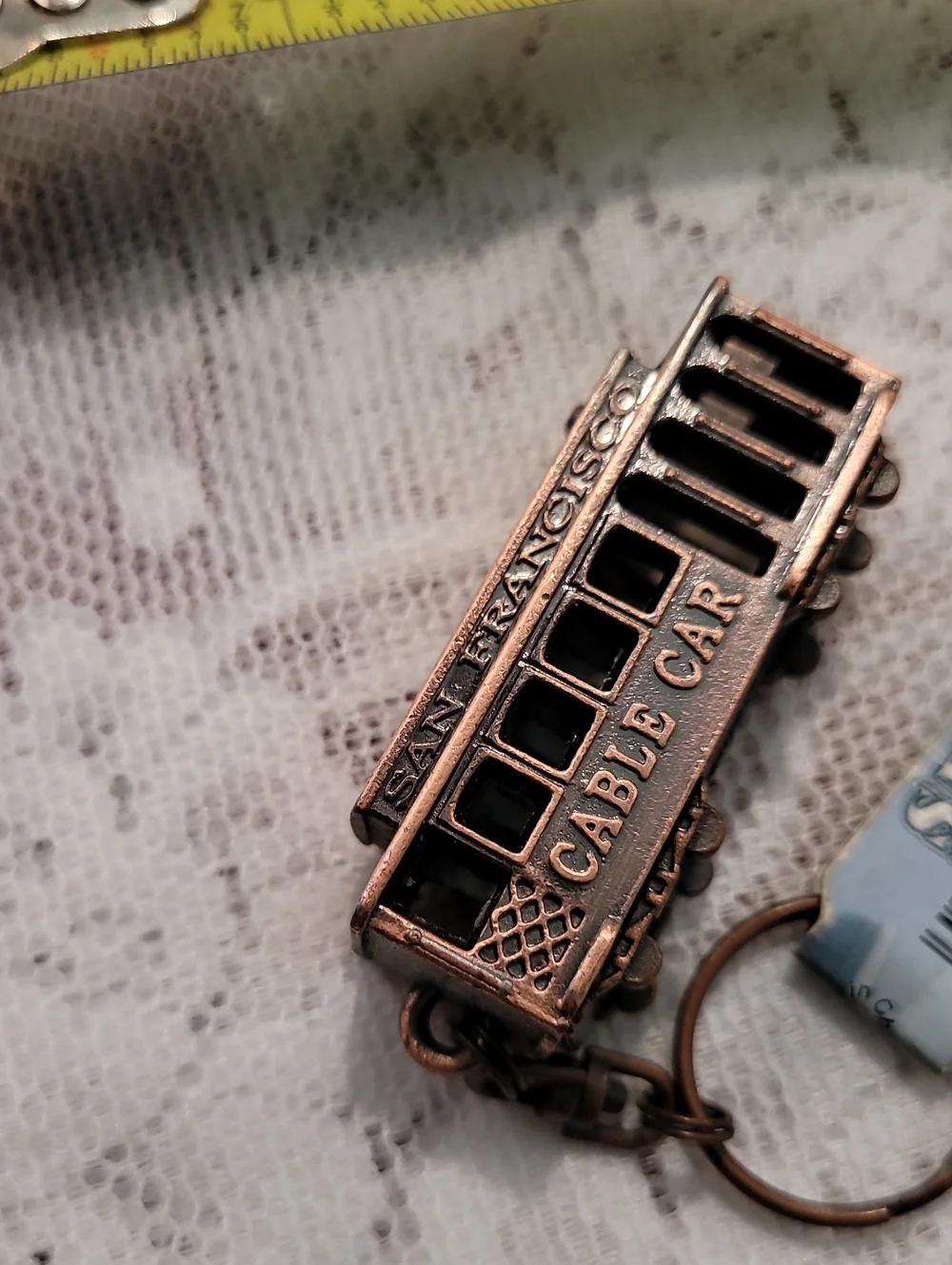 Copper Cabke Car San Fransisco Souvenir Keychain